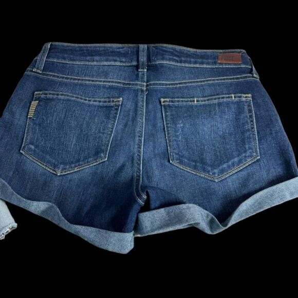 PAIGE Jimmy Jimmy Cuffed Denim Jean Shorts Maribel Destructed Wash Sz 25 - Picture 3 of 10